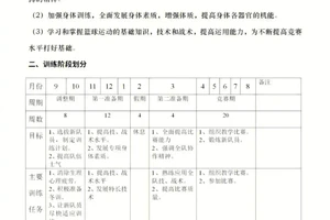幼儿园篮球训练计划表模板